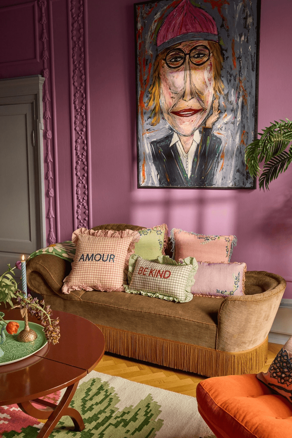 Kussen Be Kind – Groen – 50 x 30 cm - Rice - CloverLiving.com