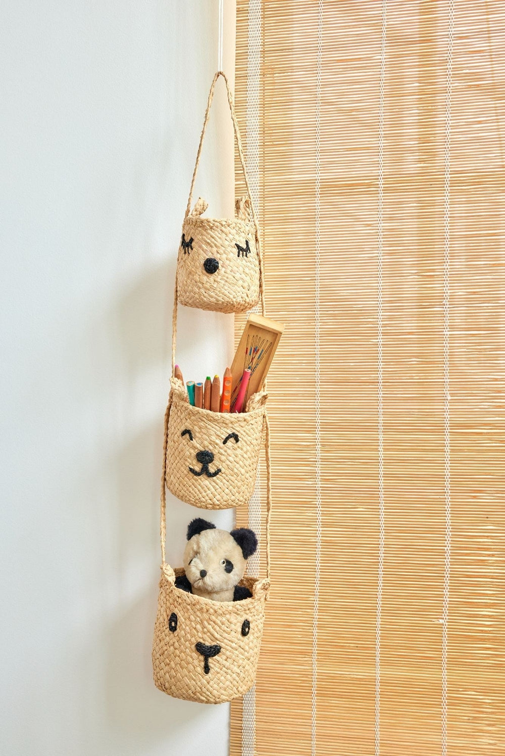 Opberger - 3 - laags Hanger - Naturel - Rice - CloverLiving.com