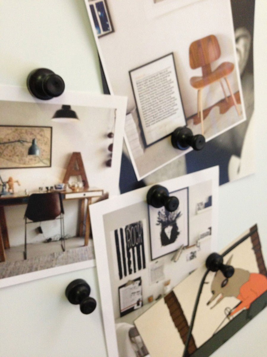 Pion magneten - zwart - 5 stuks - Groovy Magnets - CloverLiving.com