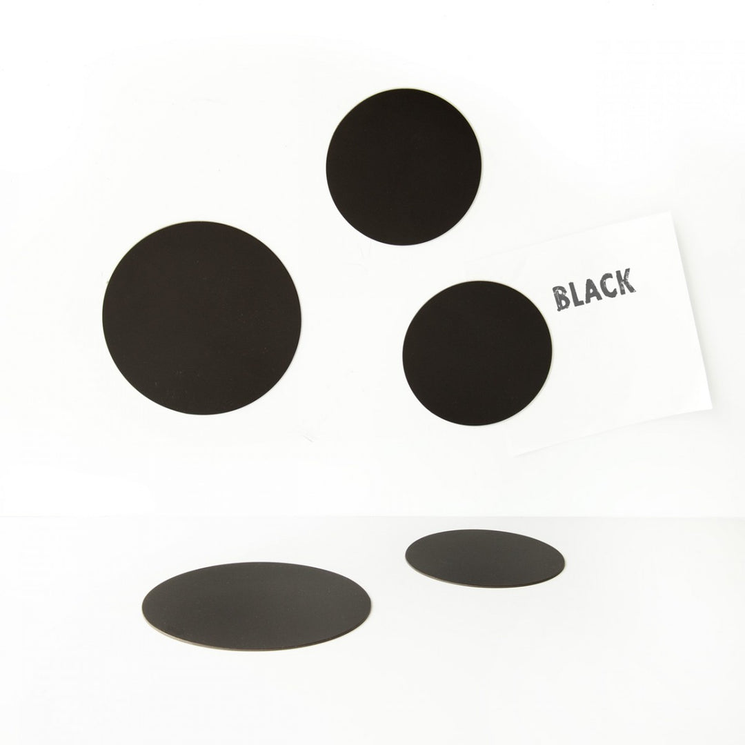 Kreismagnete - schwarz - 5 Magnete