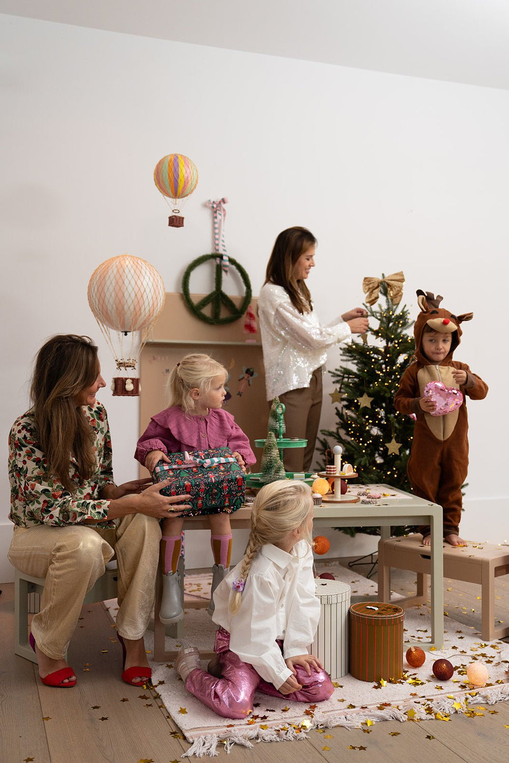 Discokugel Herz - Rosa - Medium - Rice - CloverLiving.COM