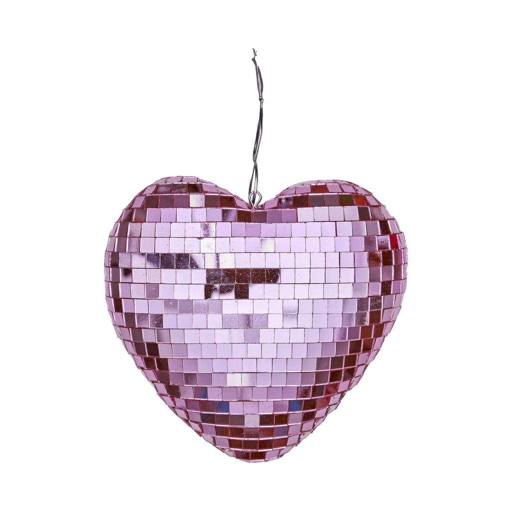 Disco Ball Heart - Pink - Medium - Rice - CloverLiving.com