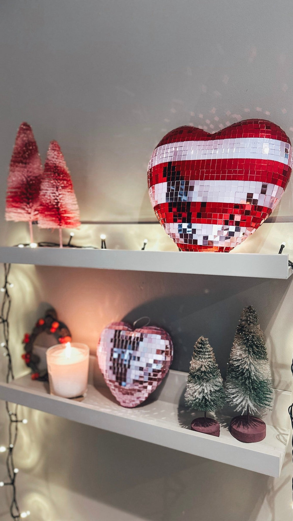 Heart Disco Ball - Large - Rice - CloverLiving.com