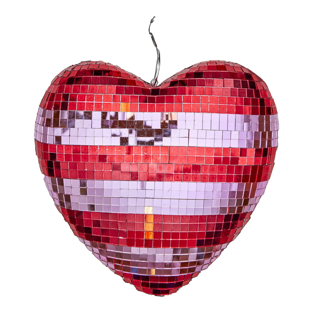 Heart Disco Ball - Large - Rice - CloverLiving.com