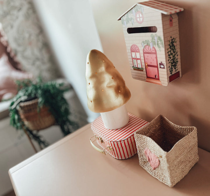 Lamp Children's Room Mushroom - Gold - Heico - CloverLiving.com