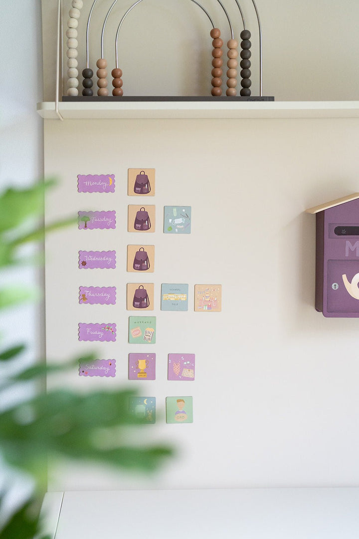 Magnetic board with shelf Alfie Almond - Clover Living - CloverLiving.com