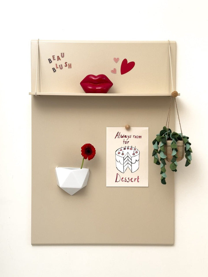 Magnetic wall tray ICO - white - Groovy Magnets - CloverLiving.com