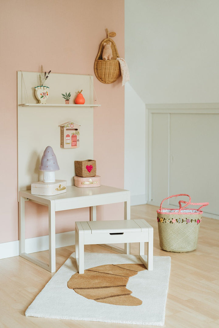 Storage Basket Heart - Fuchsia - Small - Set of 2 - Rice - CloverLiving.com