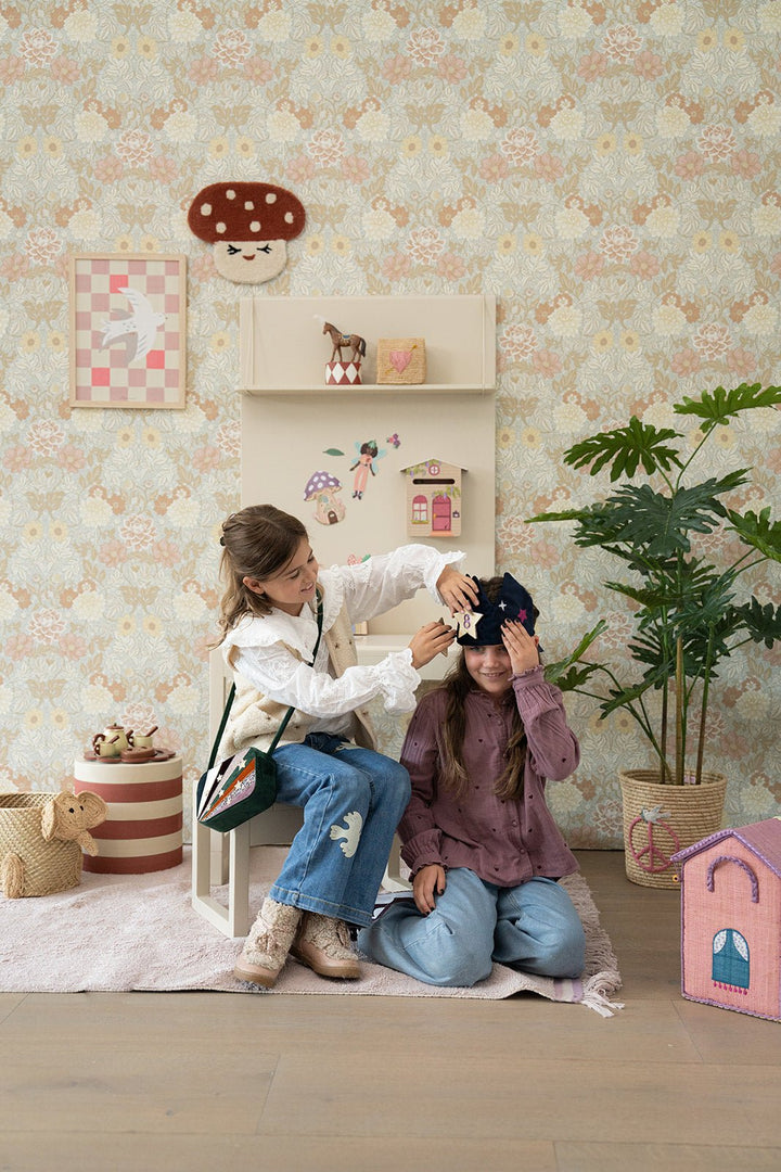 Storage Basket Peace - Pink - Small - Rice - CloverLiving.com