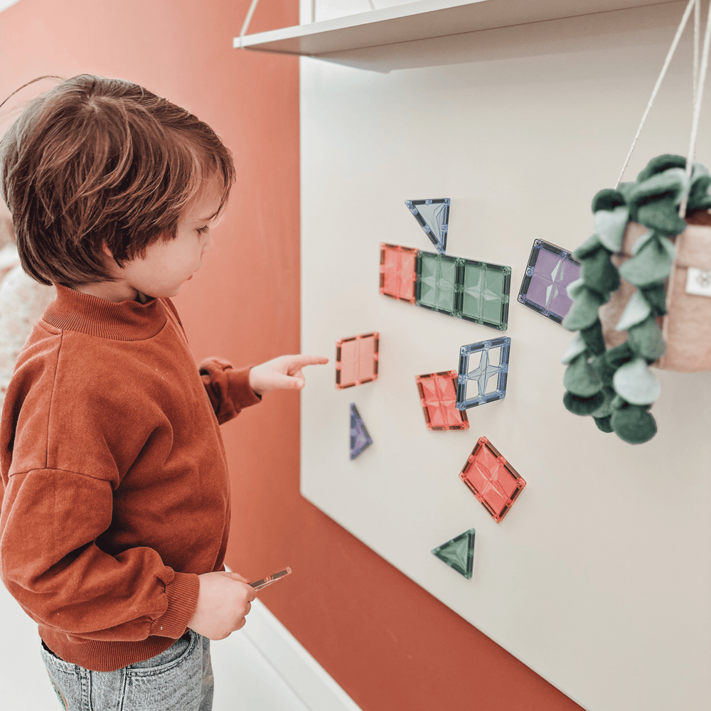 Pastel Magnetic Building Blocks – 100 pieces - Coblo - CloverLiving.com