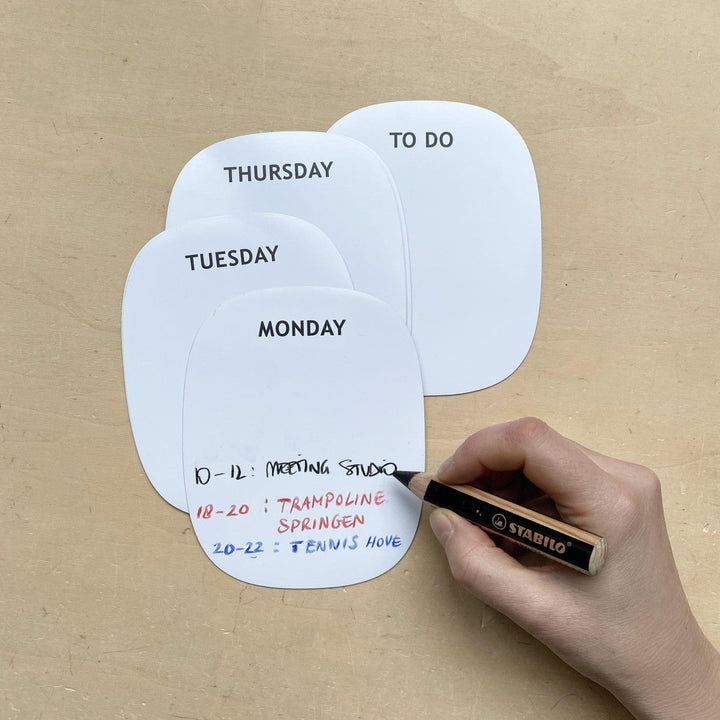 Agenda hebdomadaire magnétique - lot de 8 pièces - Groovy Magnets - CloverLiving.Com