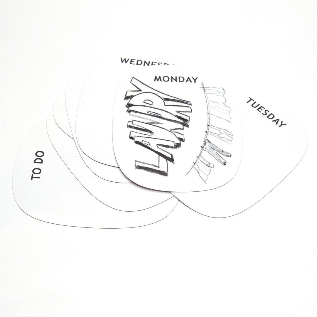 Agenda hebdomadaire magnétique - lot de 8 pièces - Groovy Magnets - CloverLiving.Com