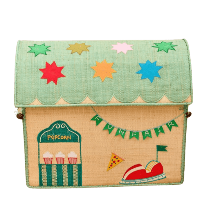Panier de rangement - Thème Fête foraine - Naturel - Moyen - Rice - CloverLiving.Com