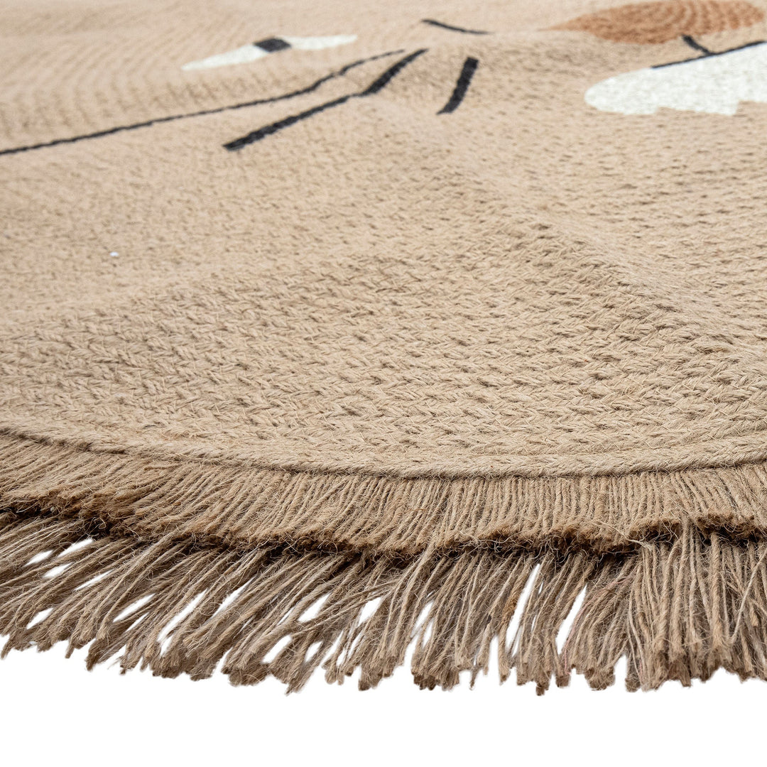 Tapis Rond Harrison – Jute – Ø 100 cm - Bloomingville - CloverLiving.Com