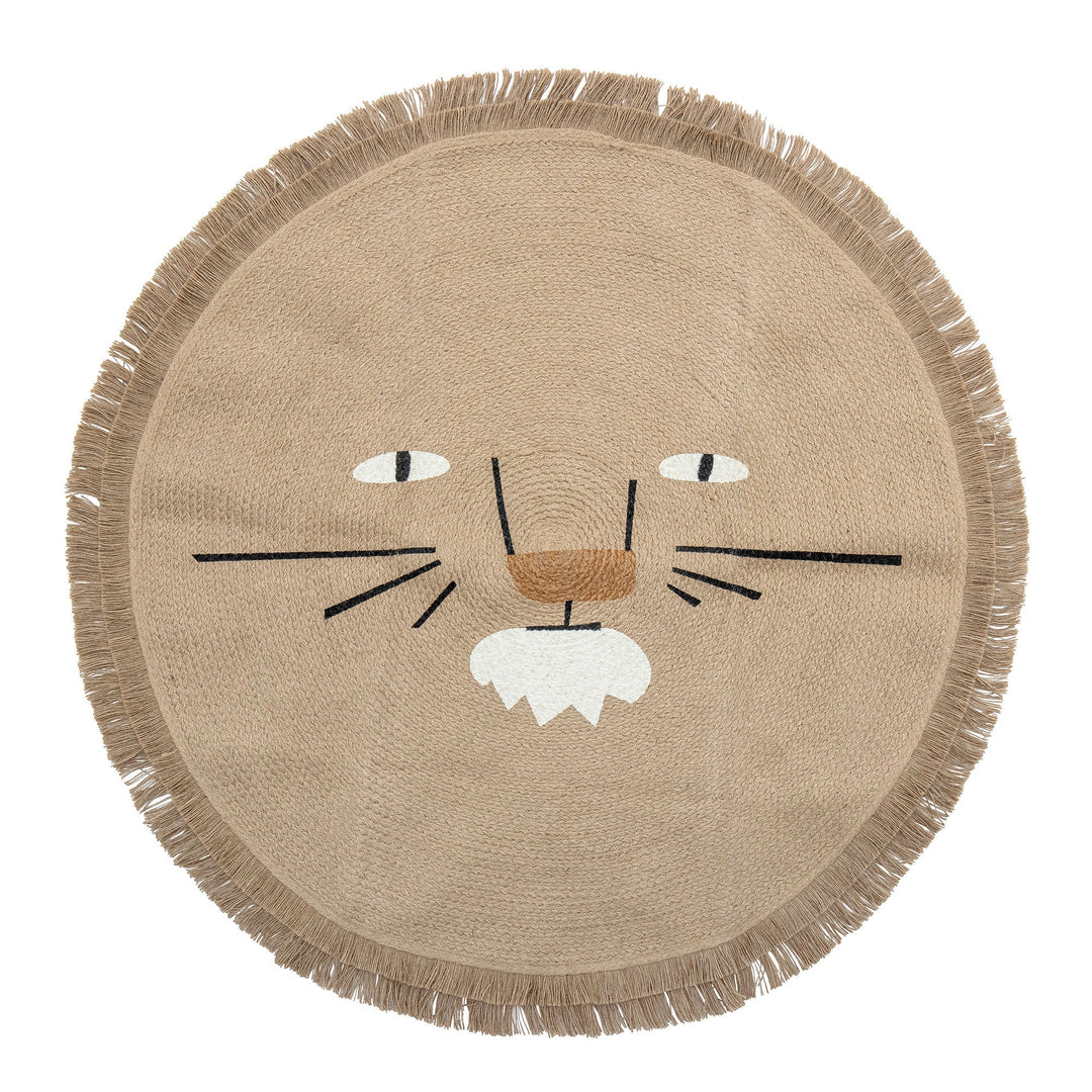Tapis Rond Harrison – Jute – Ø 100 cm - Bloomingville - CloverLiving.Com