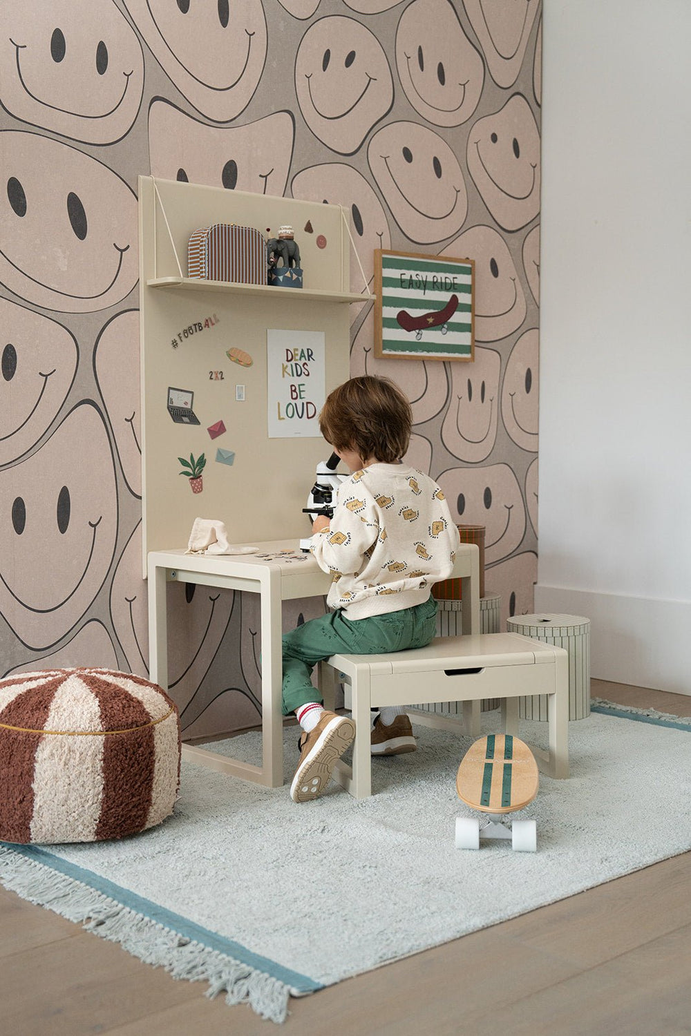 Tapis Chambre d’Enfant Bleu Brumeux - Tapis Petit - CloverLiving.Com