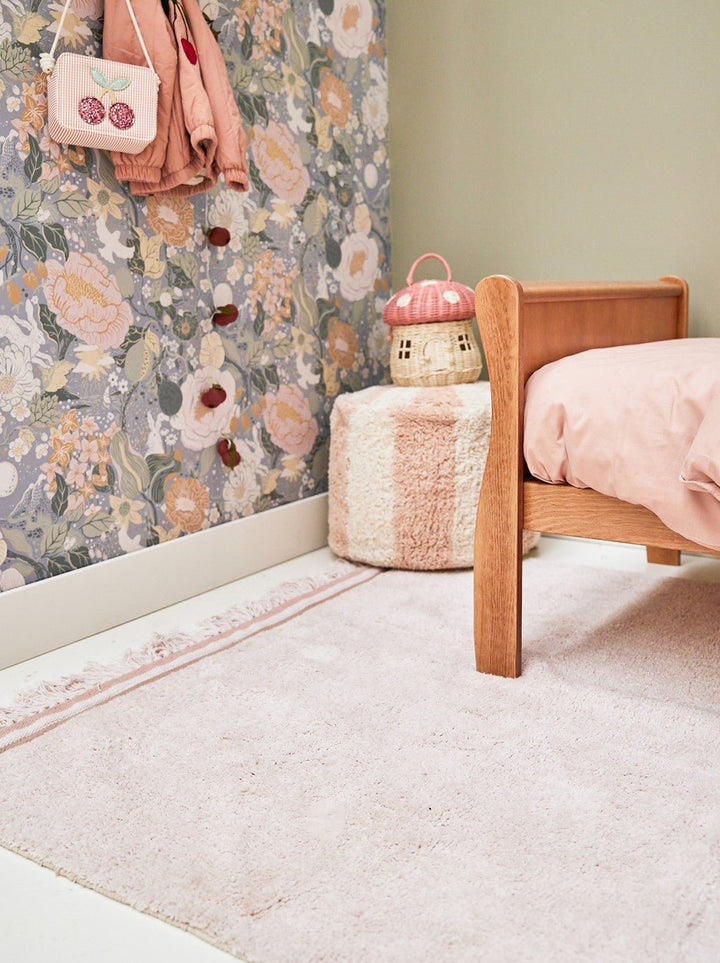 Tapis de chambre d’enfant rose poudré - Tapis Petit - CloverLiving.Com