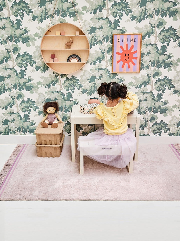 Tapis de chambre d’enfant Tea Time - Lilas - Tapis Petit - CloverLiving.Com