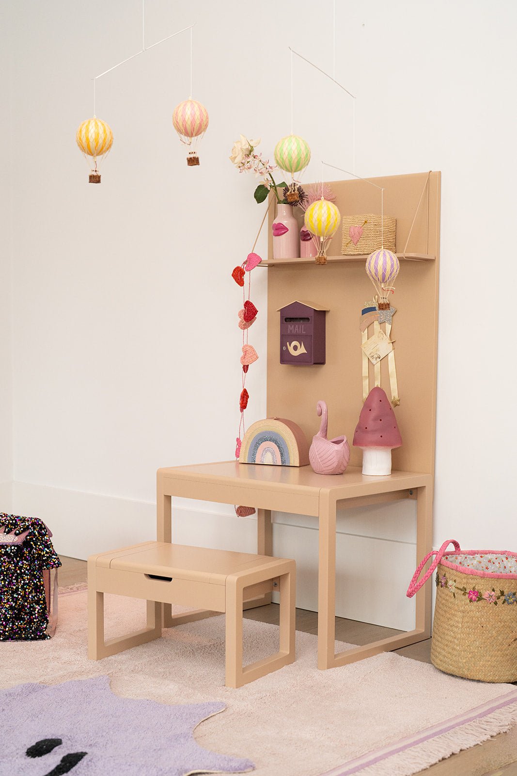 Tapis de chambre d’enfant Tea Time - Lilas - Tapis Petit - CloverLiving.Com