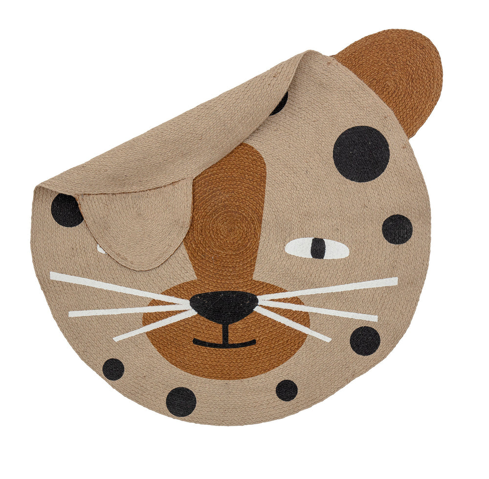 Tapis Naffie – Rond – Léopard - Bloomingville - CloverLiving.Com