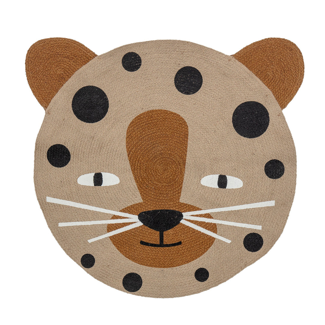 Tapis Naffie – Rond – Léopard - Bloomingville - CloverLiving.Com