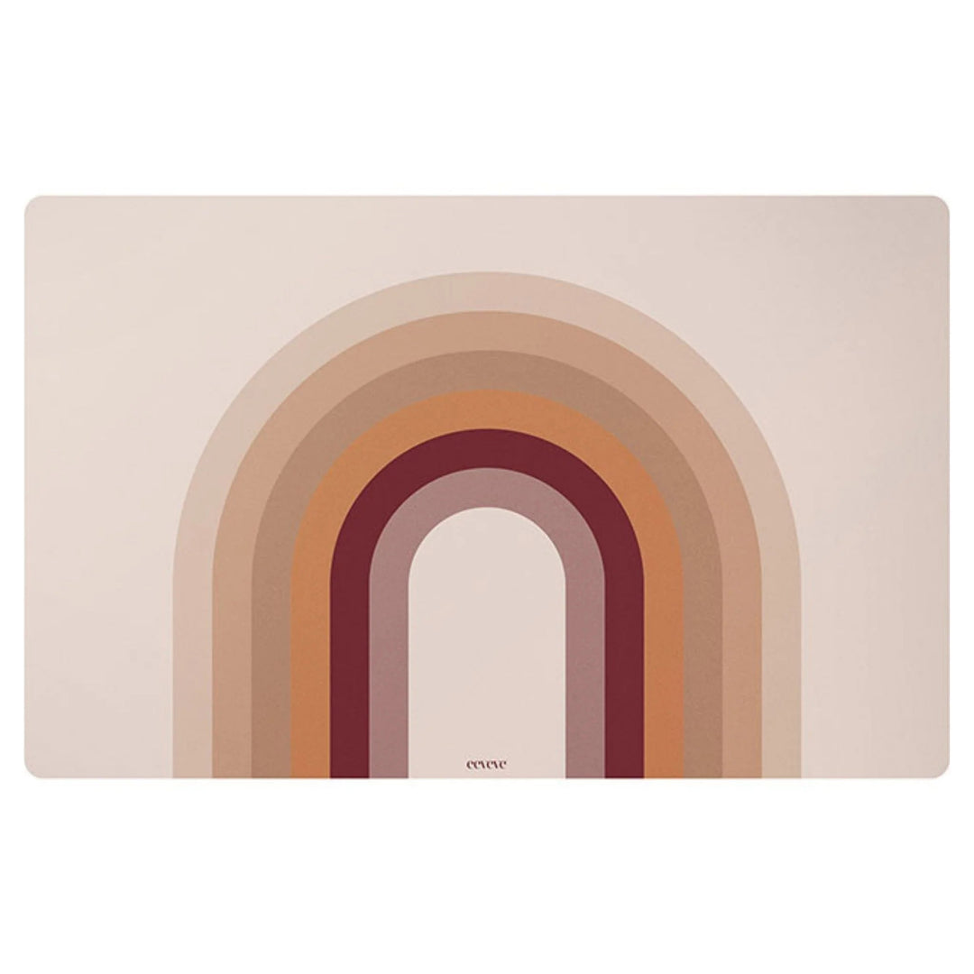 Bureaumat Regenboog - perzik - Eeveve - CloverLiving.com