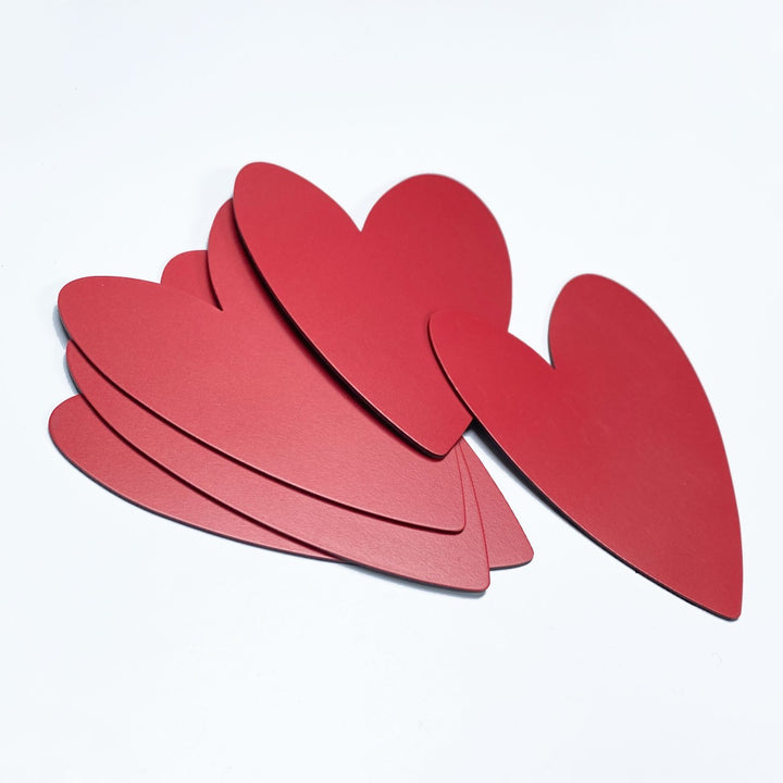 Hart magneten - rood - 5 stuks