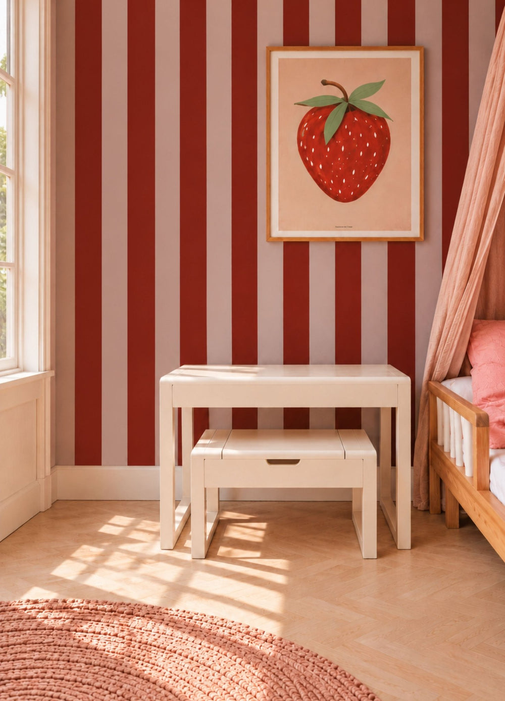 Kinderbureau met verhogers en kruk Alfie Almond - Clover Living - CloverLiving.com