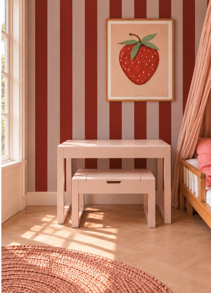 Kinderbureau met verhogers en kruk Pippa Peach - Clover Living - CloverLiving.com