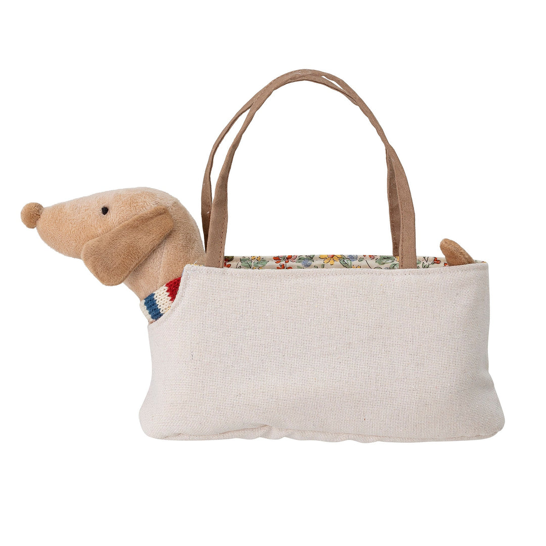 Knuffeldier Hilena met tas - Bloomingville - CloverLiving.com