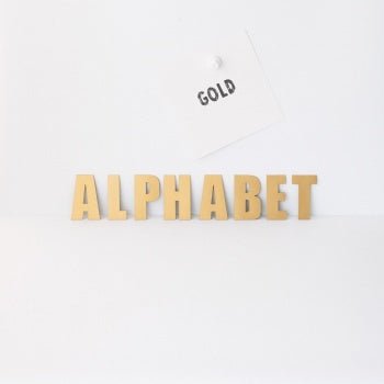 Magneetletters alfabet – goud – 60 stuks - Groovy Magnets - CloverLiving.com