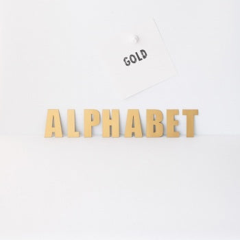 Magneetletters alfabet – goud – 60 stuks