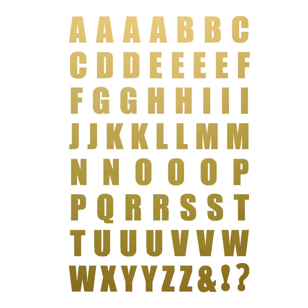Magneetletters alfabet – goud – 60 stuks