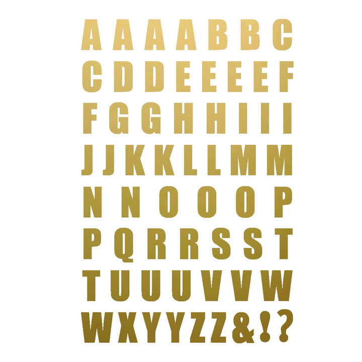 Magneetletters alfabet – goud – 60 stuks