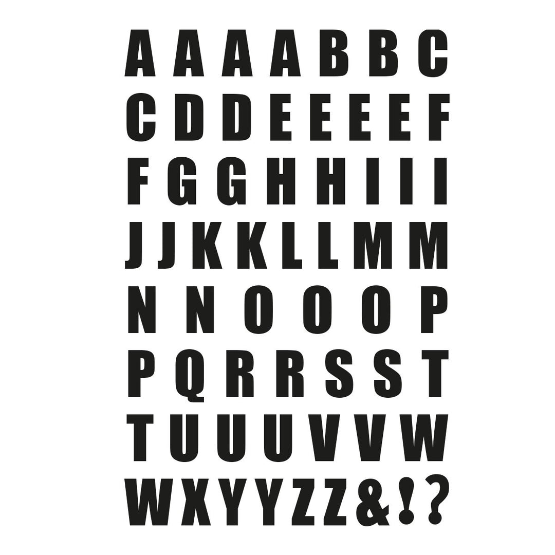 Magneetletters alfabet – zwart – 60 stuks
