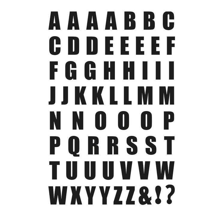 Magneetletters alfabet – zwart – 60 stuks
