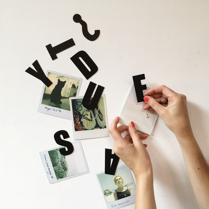 Magneetletters alfabet – zwart – 60 stuks