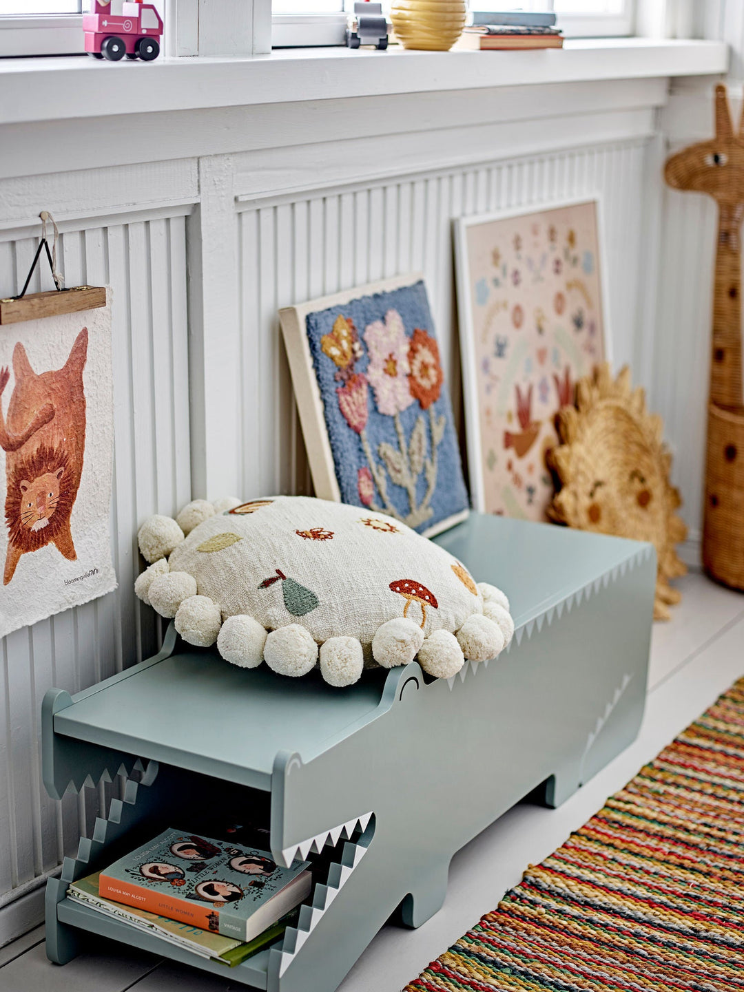 Opbergbank Arnie Alligator - Kinderkamer - Bloomingville - CloverLiving.com