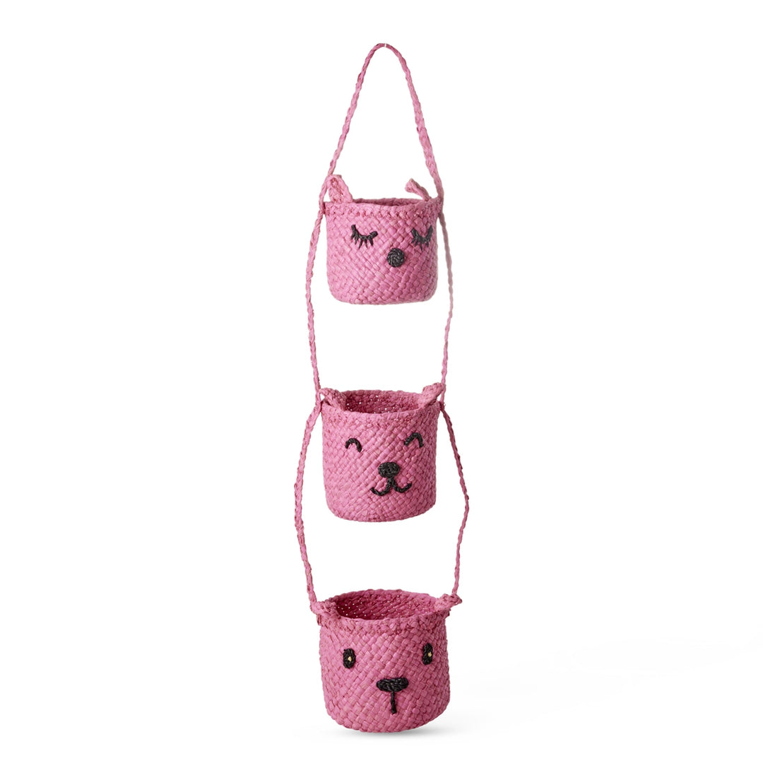 Opberger - 3 - laags Hanger - Roze - Rice - CloverLiving.com