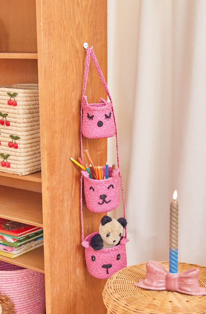 Opberger - 3 - laags Hanger - Roze - Rice - CloverLiving.com