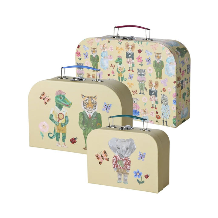 Opbergkoffer Crème Nathalie Lété Print – Set van 3 - Rice - CloverLiving.com