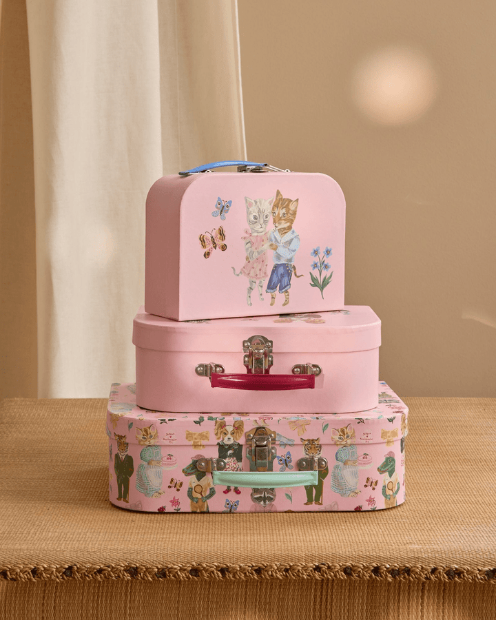 Opbergkoffer Roze Nathalie Lété Print – Set van 3 - Rice - CloverLiving.com