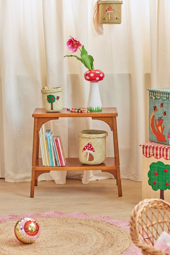 Opbergmand Happy Forest - Small - Rice - CloverLiving.com