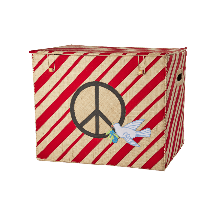 Opbergmand Peace - Rood - Large - Rice - CloverLiving.com