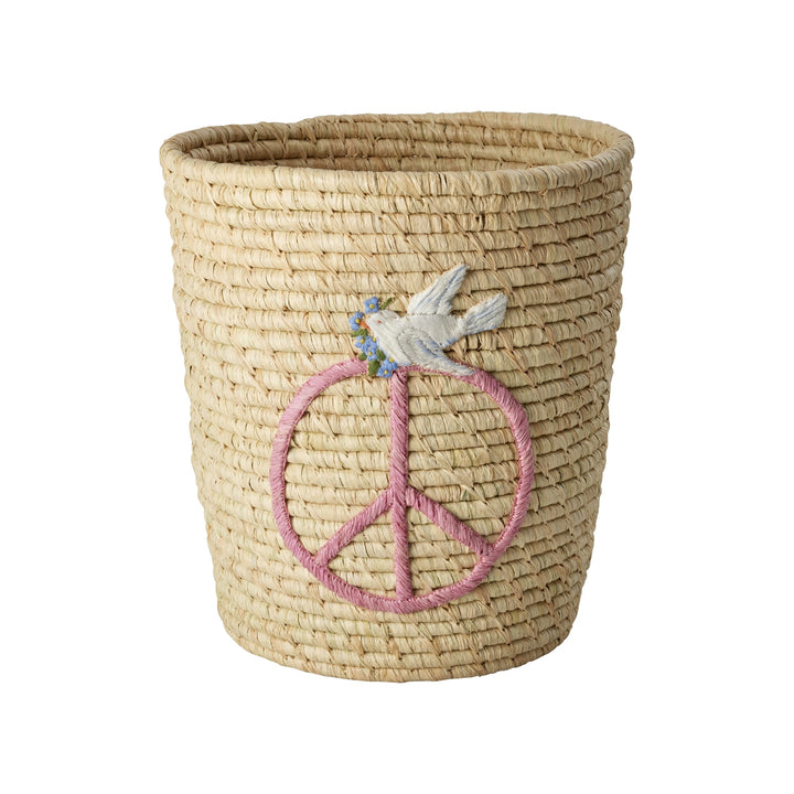 Opbergmand Peace - Roze - Small - Rice - CloverLiving.com