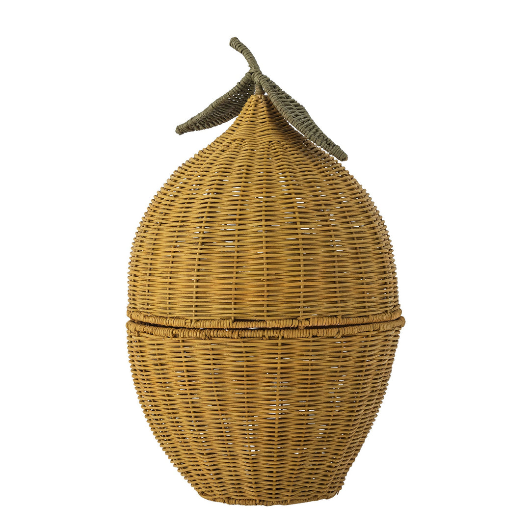 Opbergmand Sage citroen - rotan - Bloomingville - CloverLiving.com