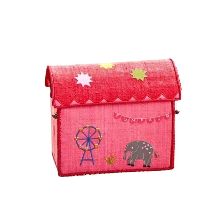 Opbergmand - Thema Fun Fair - Roze - Klein - Rice - CloverLiving.com