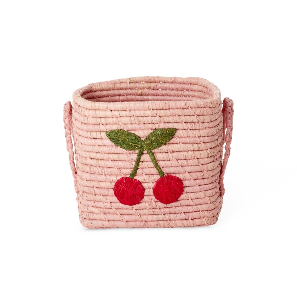 Opbergmand Vierkant Kers - Roze - Rice - CloverLiving.com