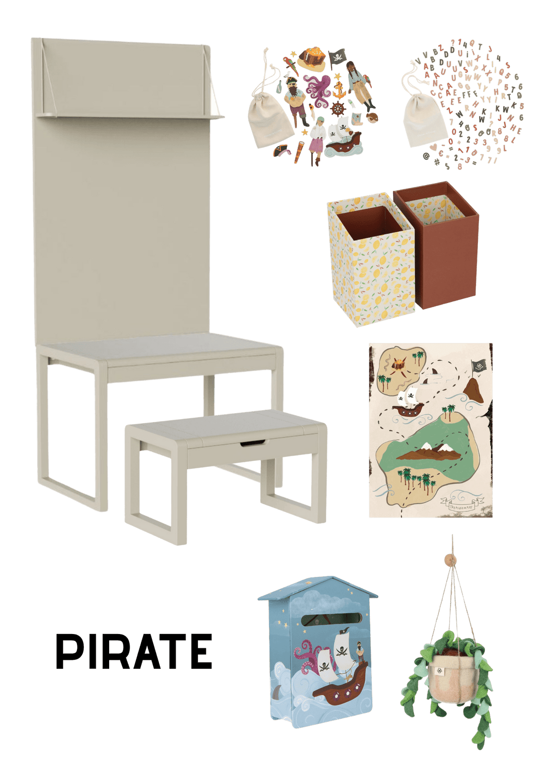 Forfait 3 - Olly Olive -Pirate- Clover Living - CloverLiving.Com