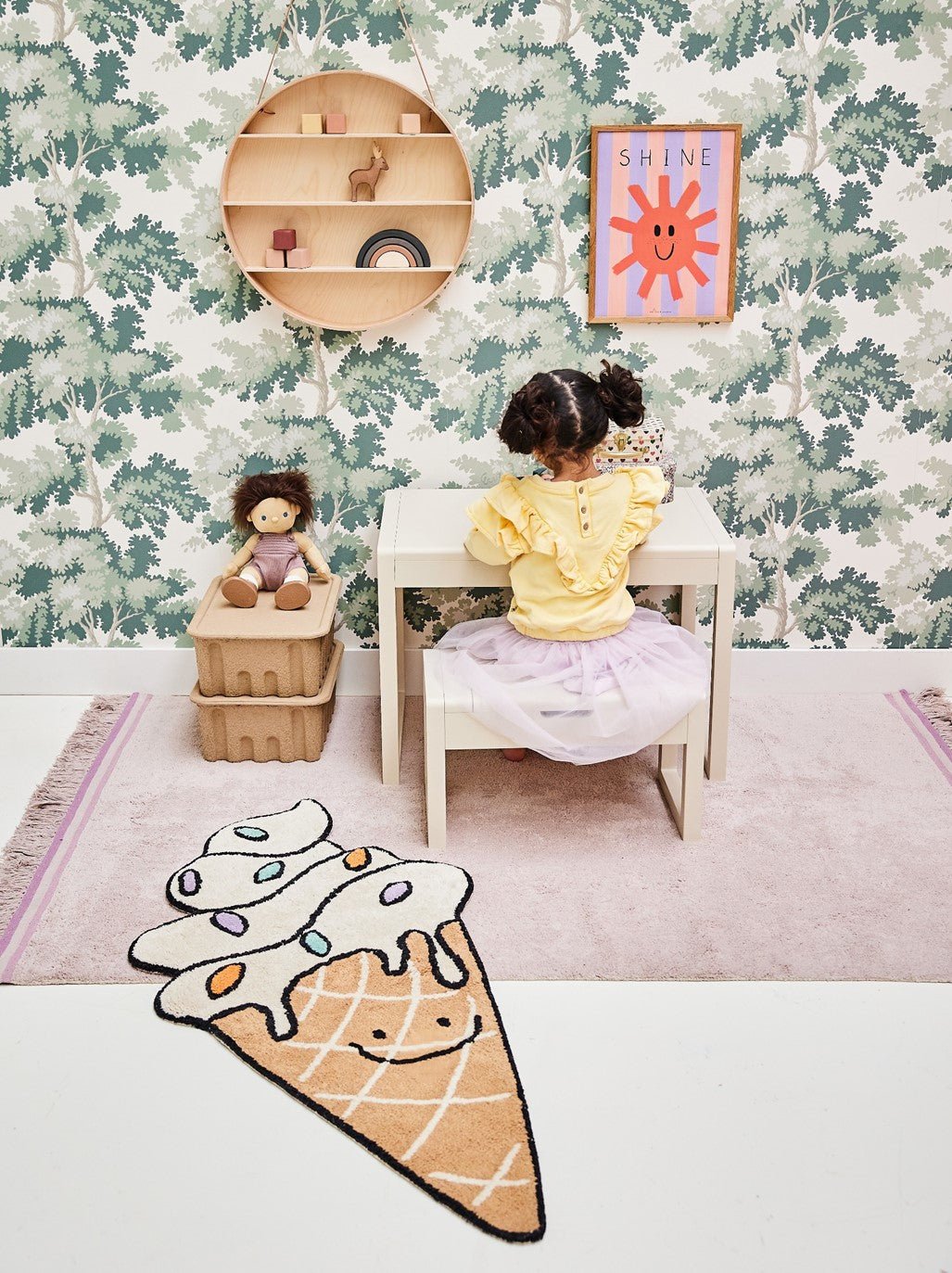 Ice Cream Rug Pattern Tapis Petit Ice Cream Rug – CloverLiving.com